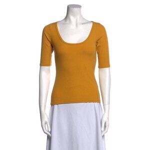 REFORMATION "Delia" 'Ochre Scoop Neck Tee - Size S - SOLD OUT EVERYWHERE NWOT